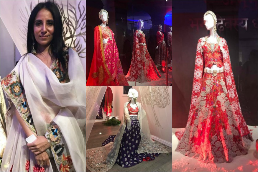 Image result for (Photo: Anamika Khanna showcases her collection Luxury 2017 at ICW 2017/News18.com)