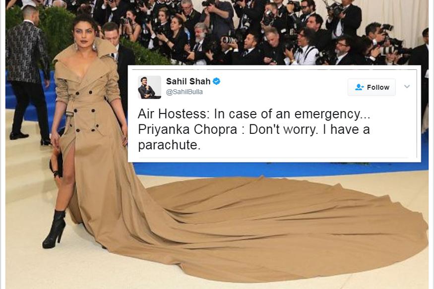 Image result for twitter comments on priyanka at met gala